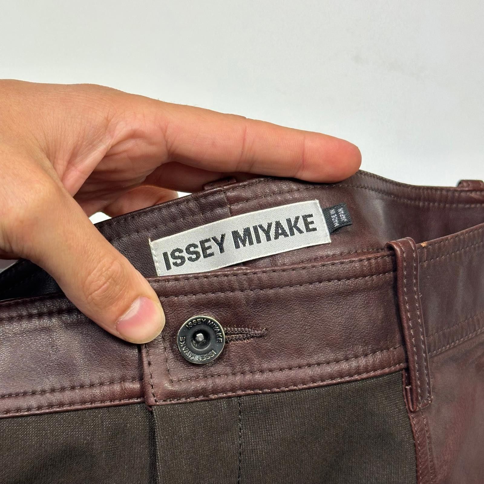 Issey Miyake Issey Miyake 2003 Leather Moto Trousers - 3 (S) Size 30" / US 8 / IT 44 - 9 Thumbnail