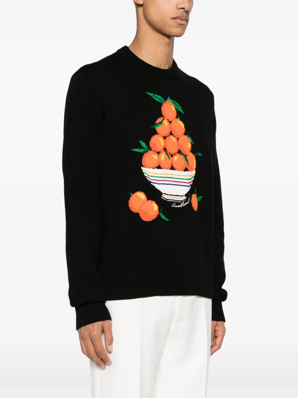 Casablanca o1mle0326 Pyramide Intarsia Jumper Sweater in Black Size US S / EU 44-46 / 1 - 3 Thumbnail