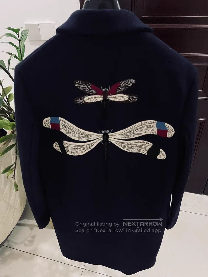 Valentino Valentino Dragonfly embroidered wool coat Size US M / EU 48-50 / 2 - 2 Thumbnail