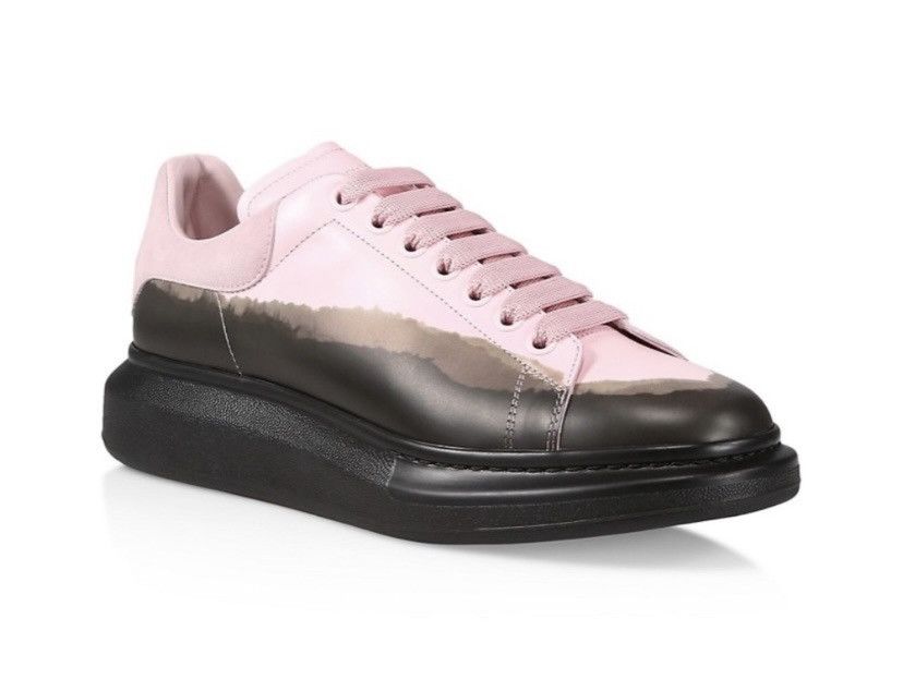 Alexander McQueen Alexander McQueen Dip-Dye Oversized Leather Sneakers ...