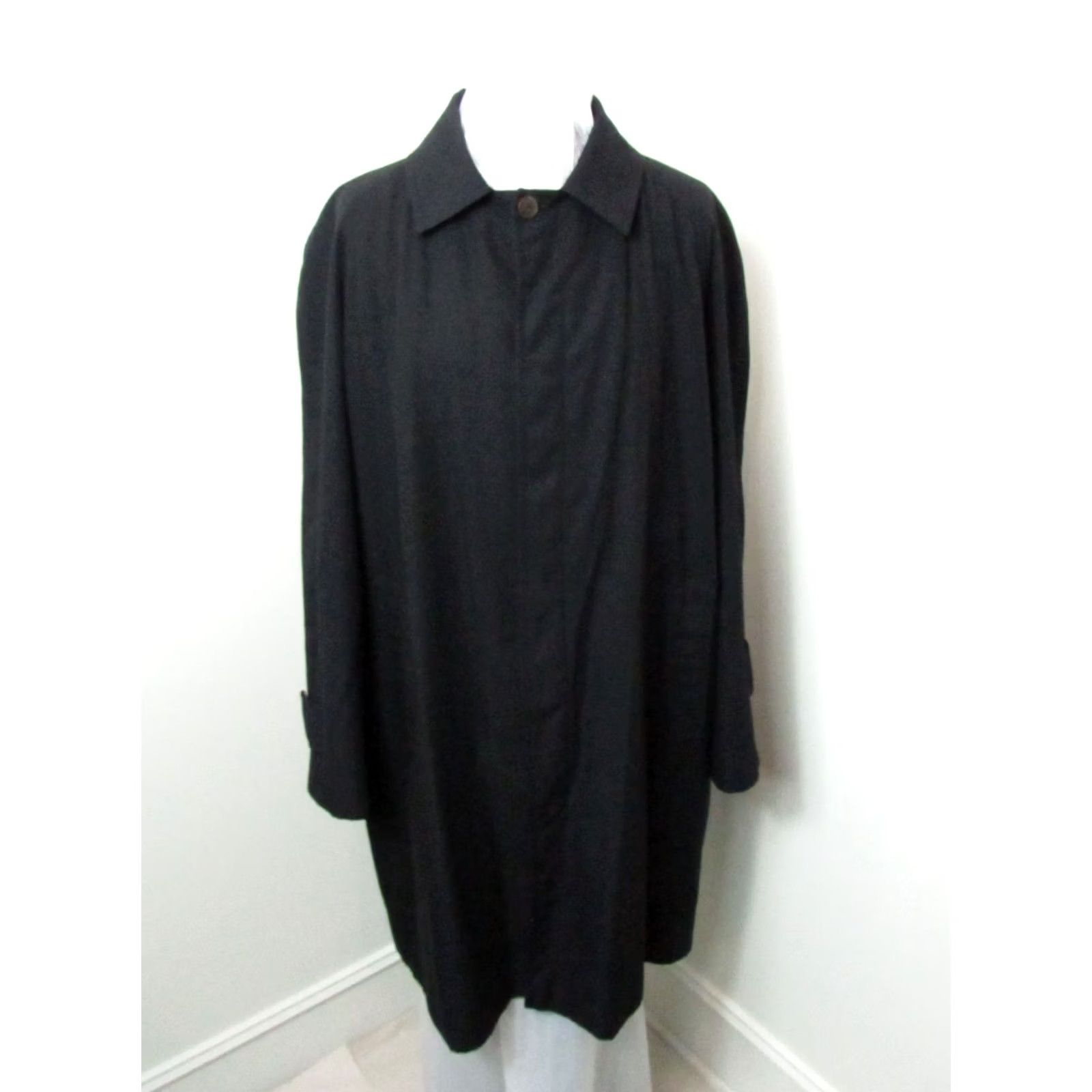 Vintage VINTAGE Daniele Poole Jacket Black Size M Mens 90s London Overcoat Long Coat Regular Pattern Solid Standing Collar Size US M / EU 48-50 / 2 - 5 Thumbnail