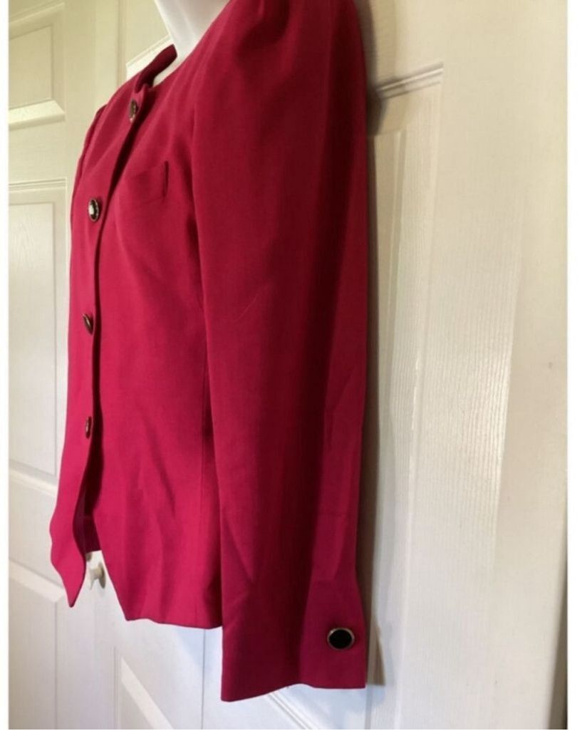 Kasper Kasper Fushia Blazer Size L / US 10 / IT 46 - 2 Thumbnail