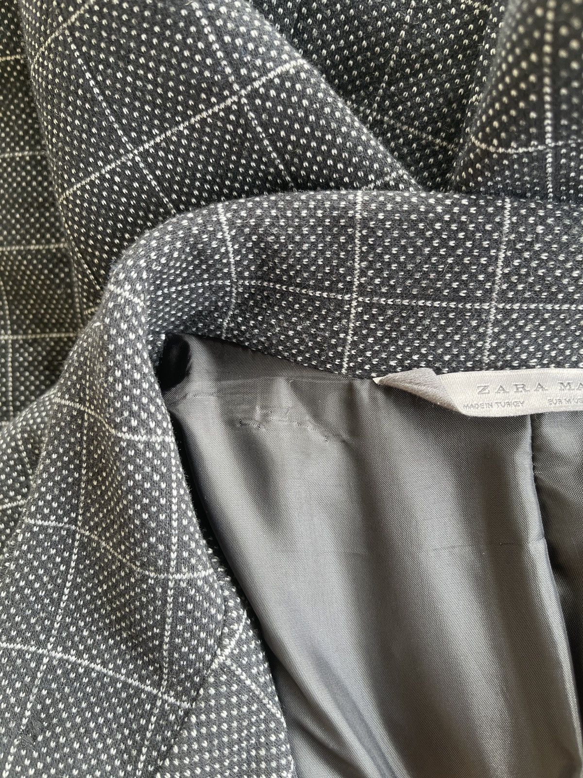 Zara Zara Wool Blend Check Overcoat Size US M / EU 48-50 / 2 - 4 Thumbnail