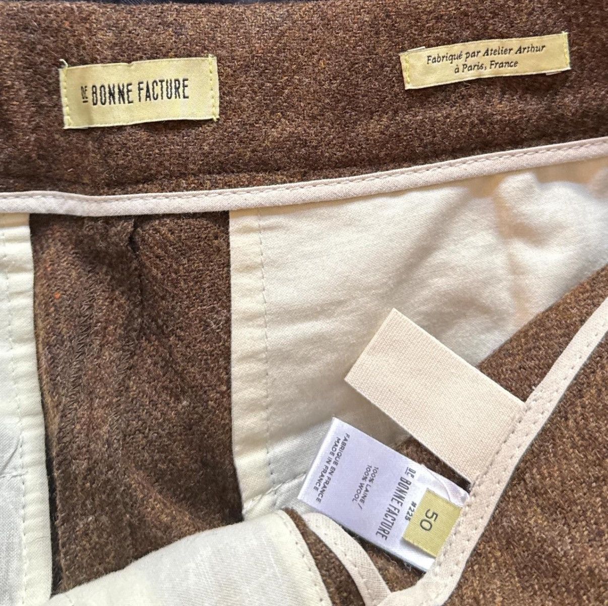 De Bonne Facture De Bonne Facture Wool Trousers Size US 32 / EU 48 - 3 Thumbnail