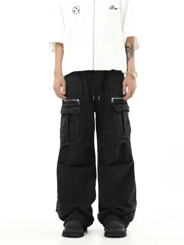 VIBE y2k baggy flared fade cargo jeans Size US 30 / EU 46 - 4 Thumbnail