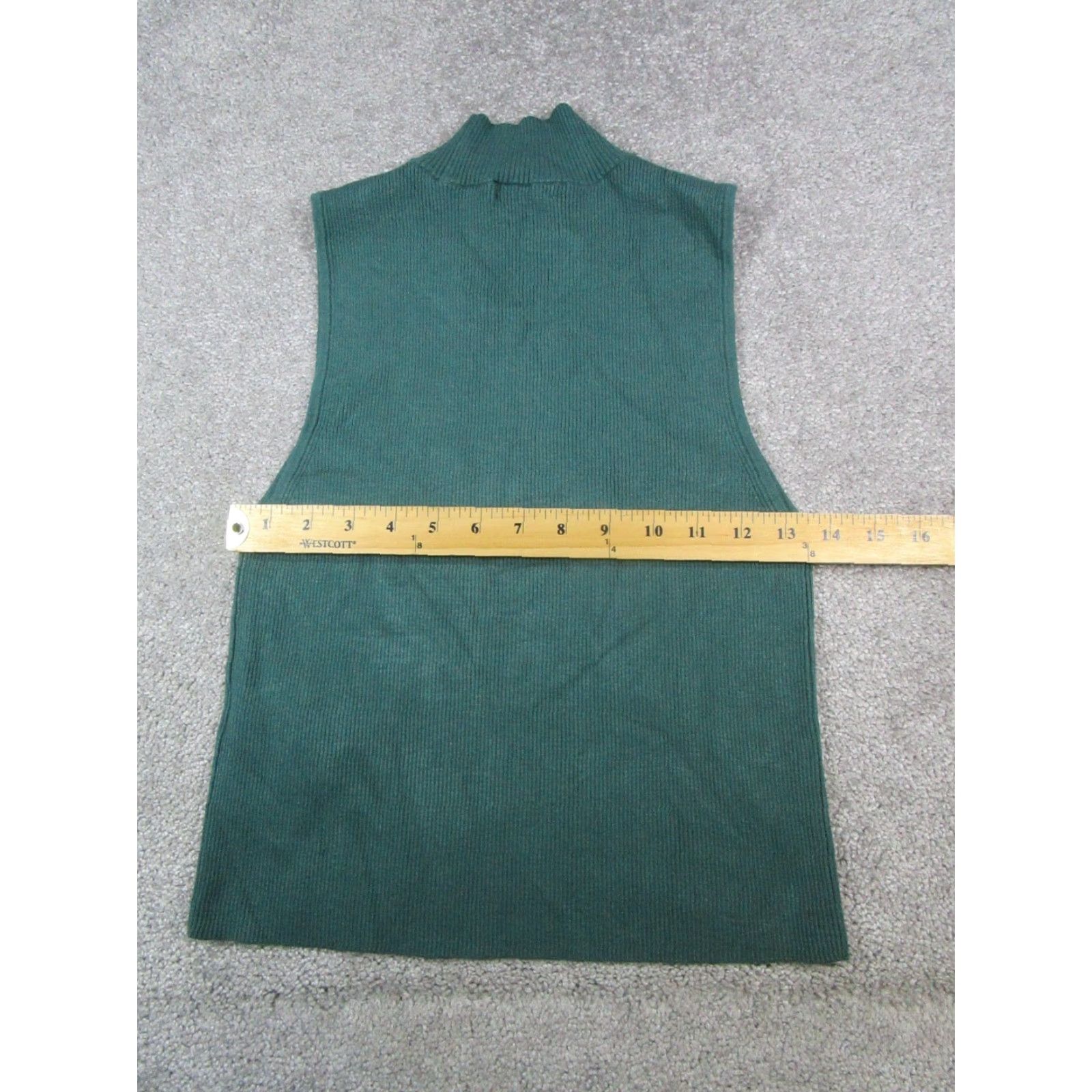 Madewell VINTAGE Madewell Tank Top Womens Large Green Knit Mock Neck Sleeveless Size L / US 10 / IT 46 - 5 Thumbnail