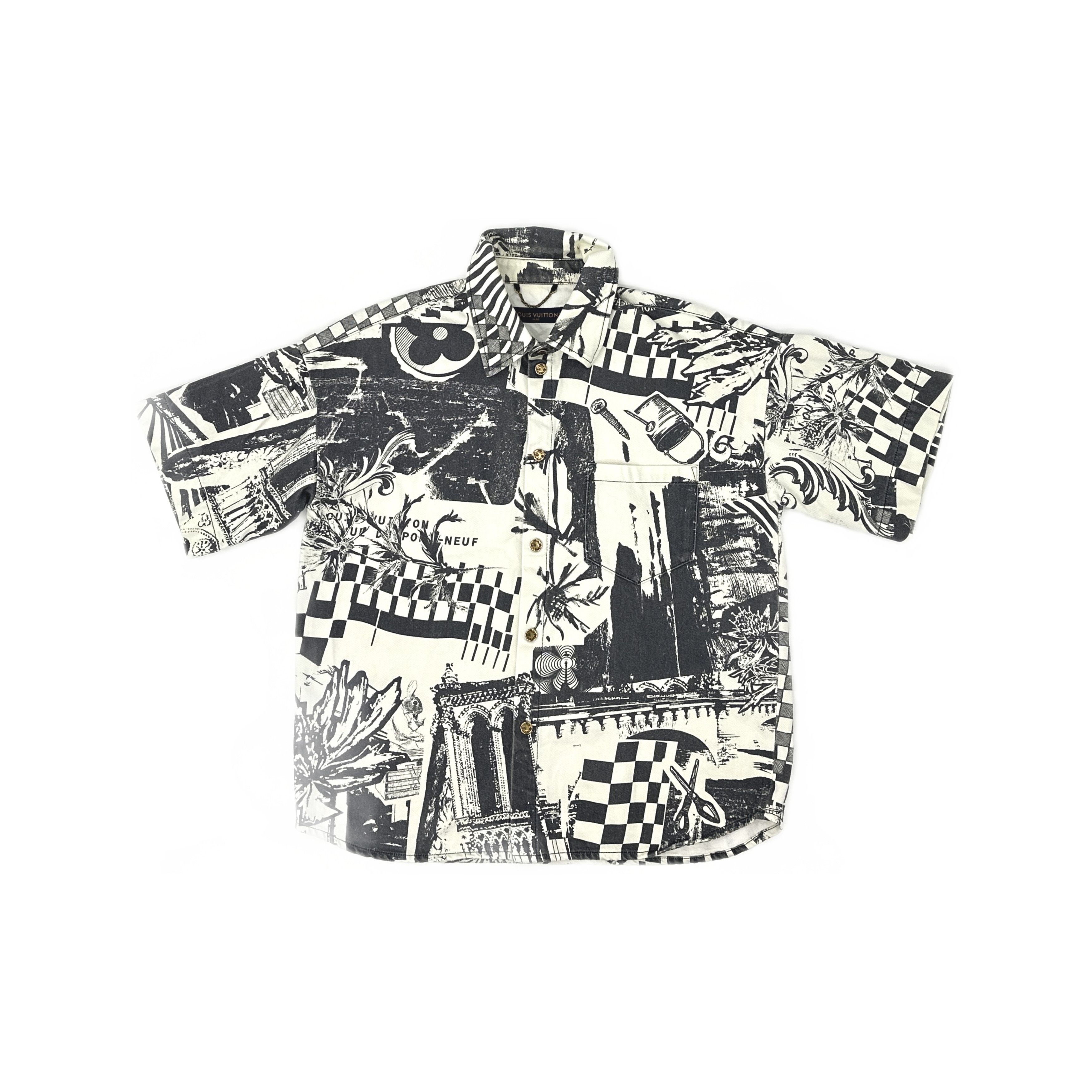 Louis Vuitton Louis Vuitton Geometric Print Button Up Shirt Size M Size US M / EU 48-50 / 2 - 1 Thumbnail