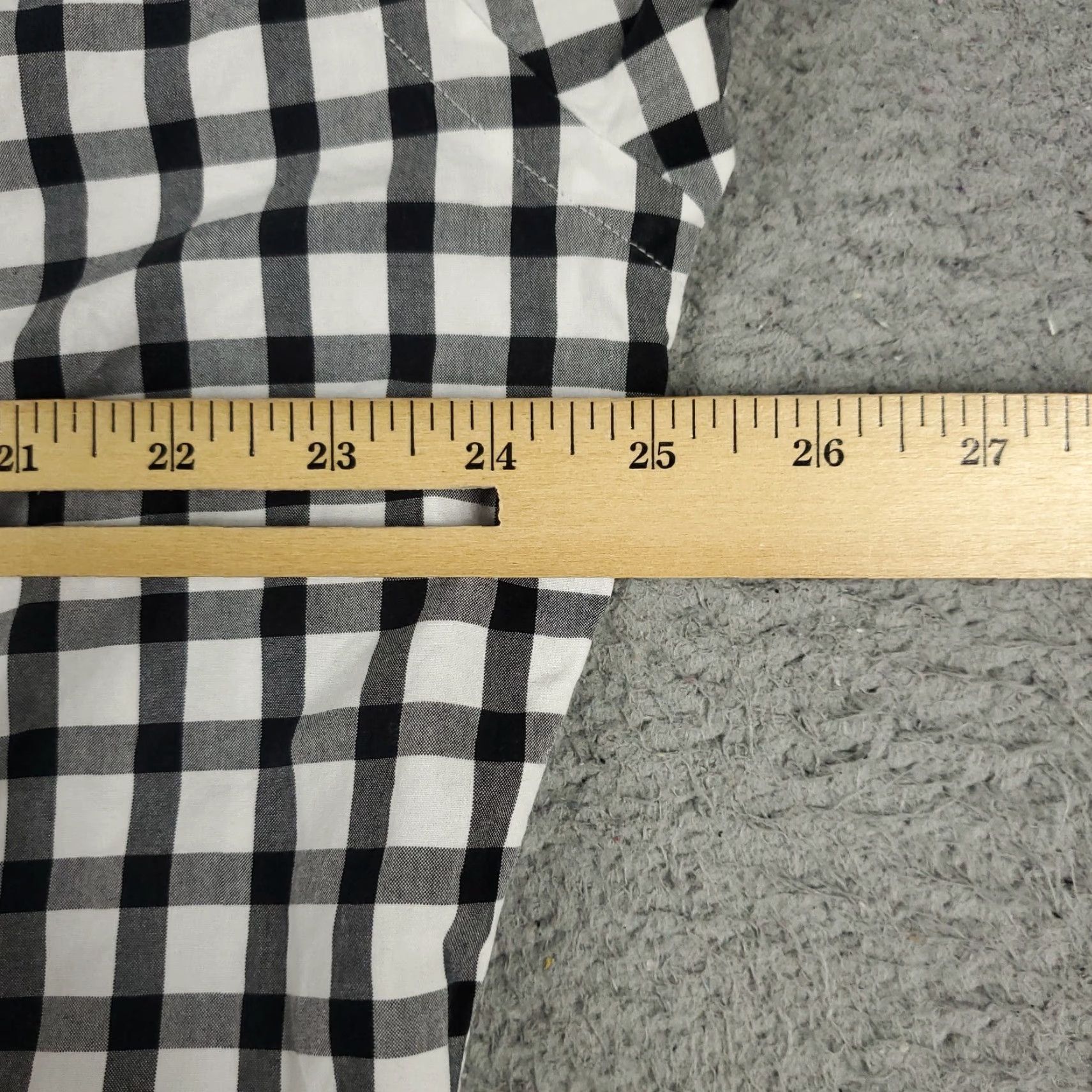 Ralph Lauren Ralph Lauren Dress Shirt Mens 16 Gray Check Long Sleeve Button Up Size 42R - 5 Thumbnail
