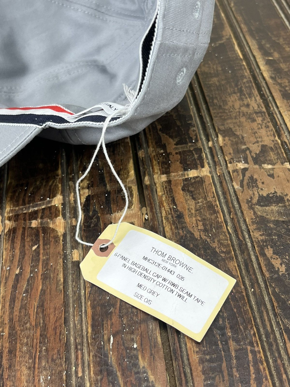 Thom Browne Thom Browne Grey 6-Panel Baseball Cap Size ONE SIZE - 5 Thumbnail