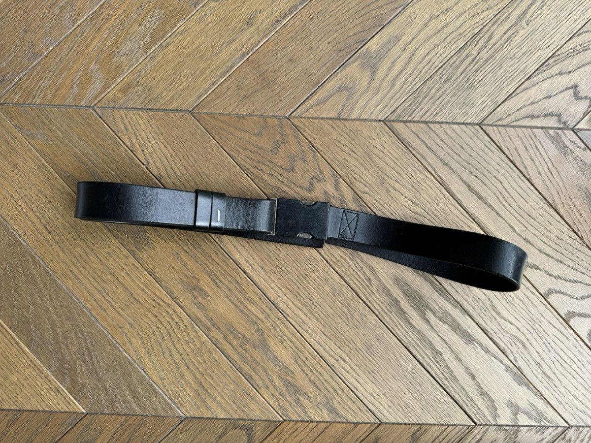Maison Margiela [OS] Push Release Buckle Belt in Black Leather Size ONE SIZE - 3 Thumbnail