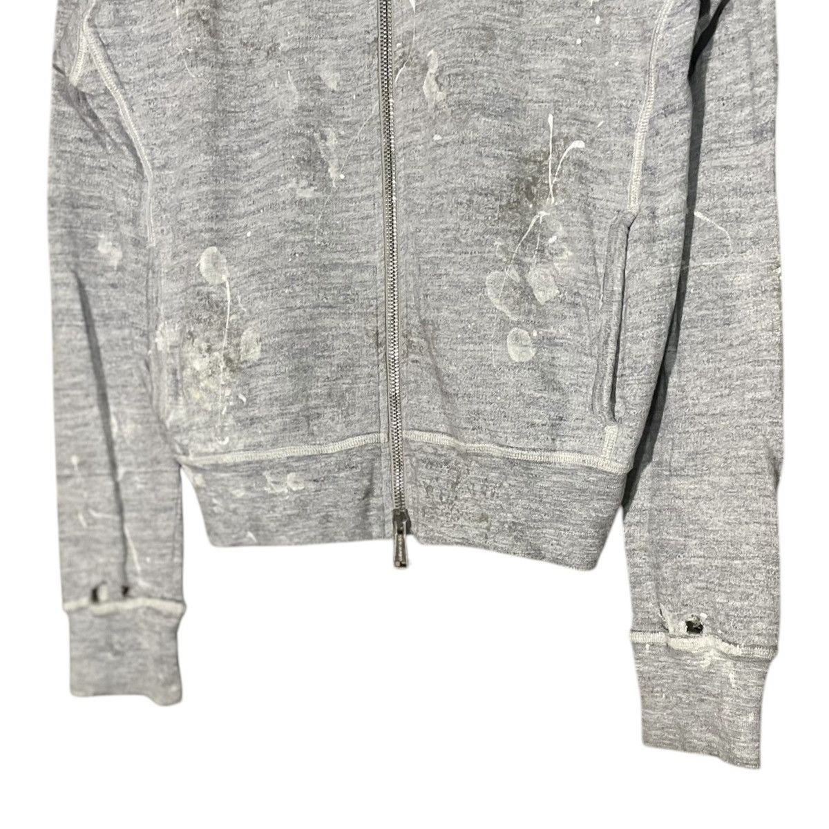 Dsquared2 Dsquared2 Distressed Zip Up Sweatshirt Size US S / EU 44-46 / 1 - 4 Thumbnail