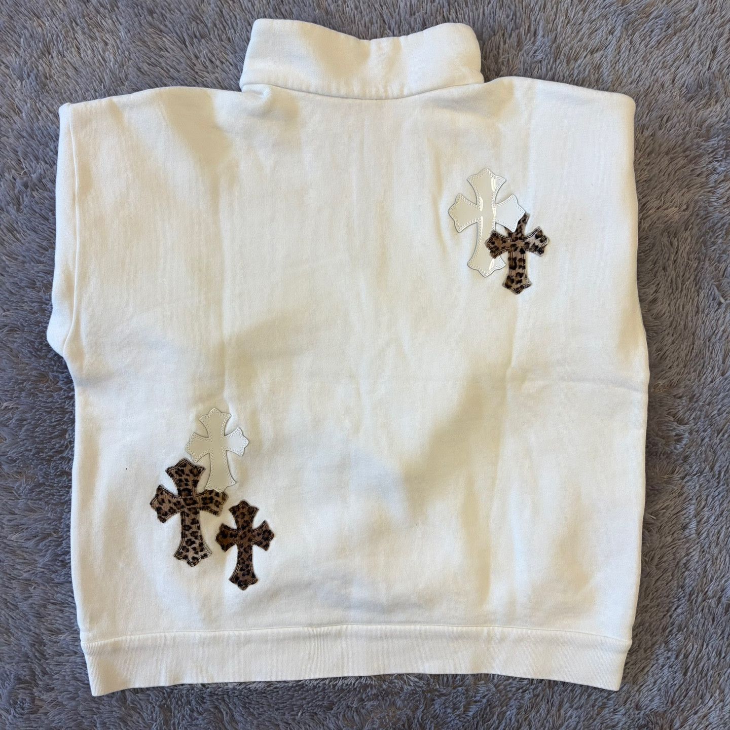 Chrome Hearts CHROME HEARTS CHEETAH WHITE PATCH QUARTER ZIP Size S Size US S / EU 44-46 / 1 - 9 Thumbnail