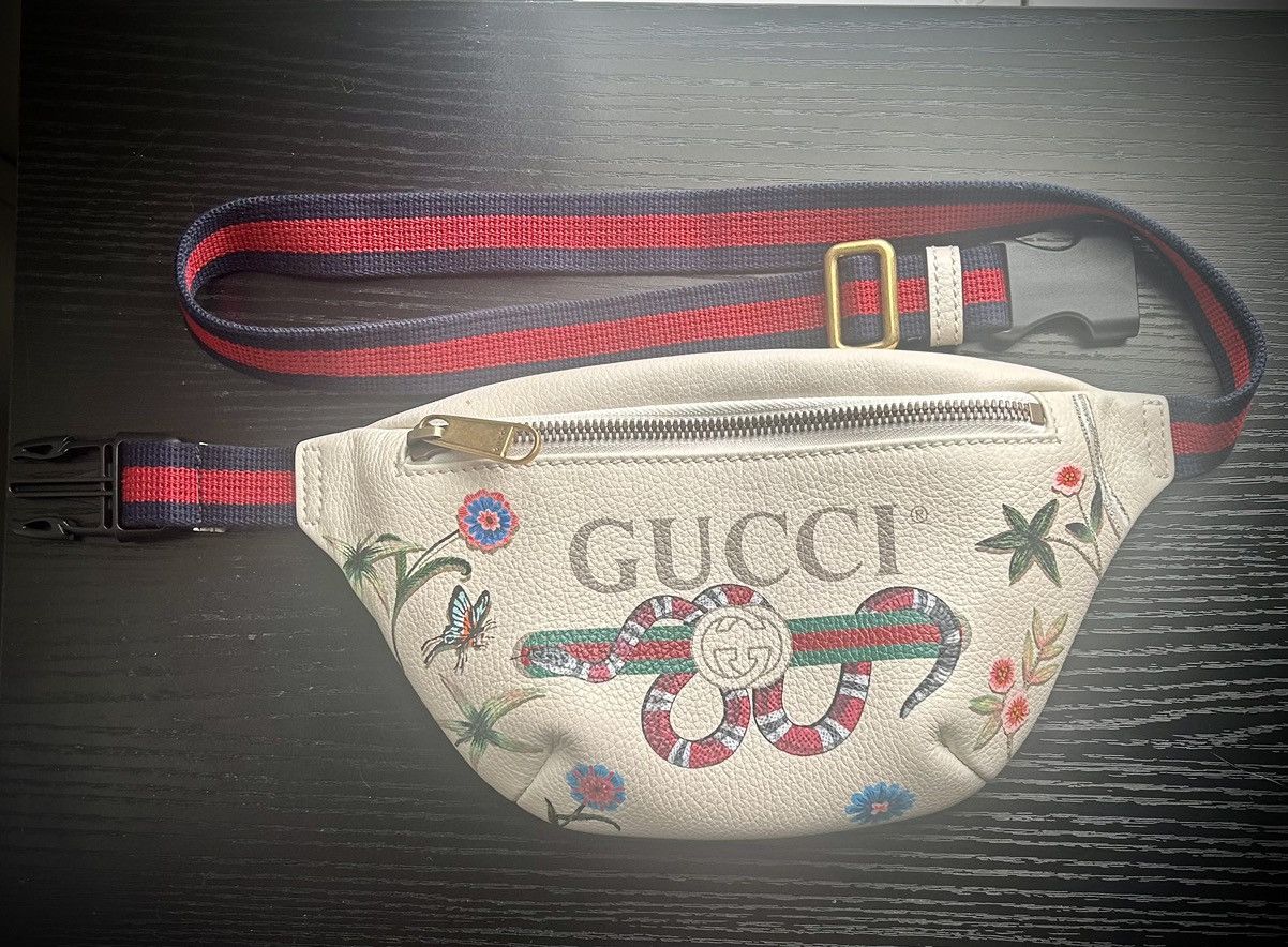 Gucci Super Rare Gucci snake logo flora belt bag Size ONE SIZE - 2 Thumbnail