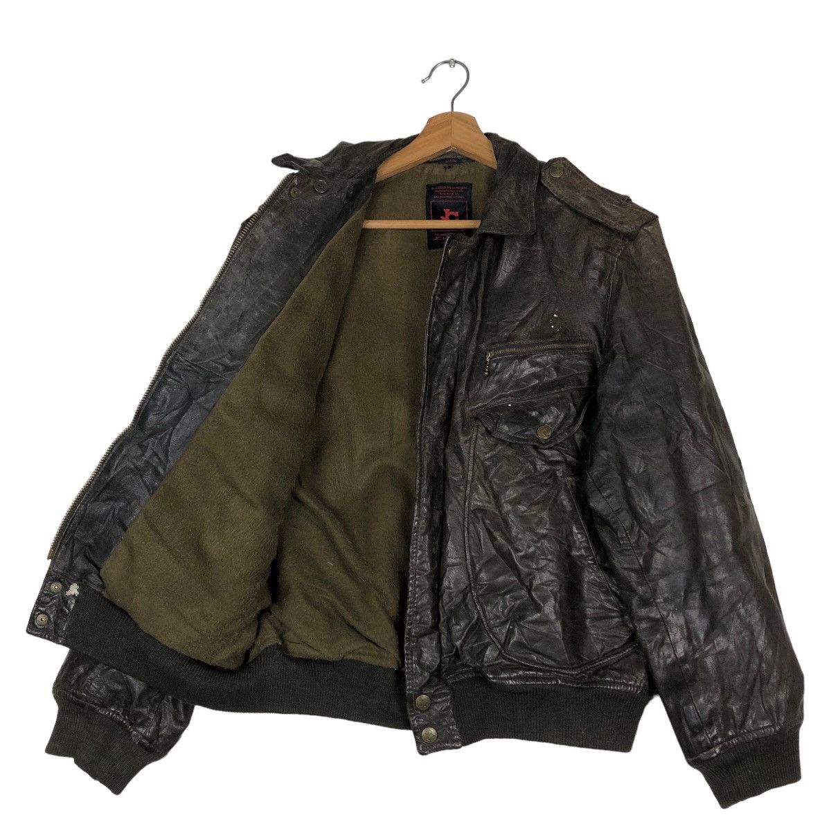 Japanese Brand 🔥Vintage Fly Leather Jacket JC Havard Japan Issey Miyake Size US L / EU 52-54 / 3 - 11 Thumbnail