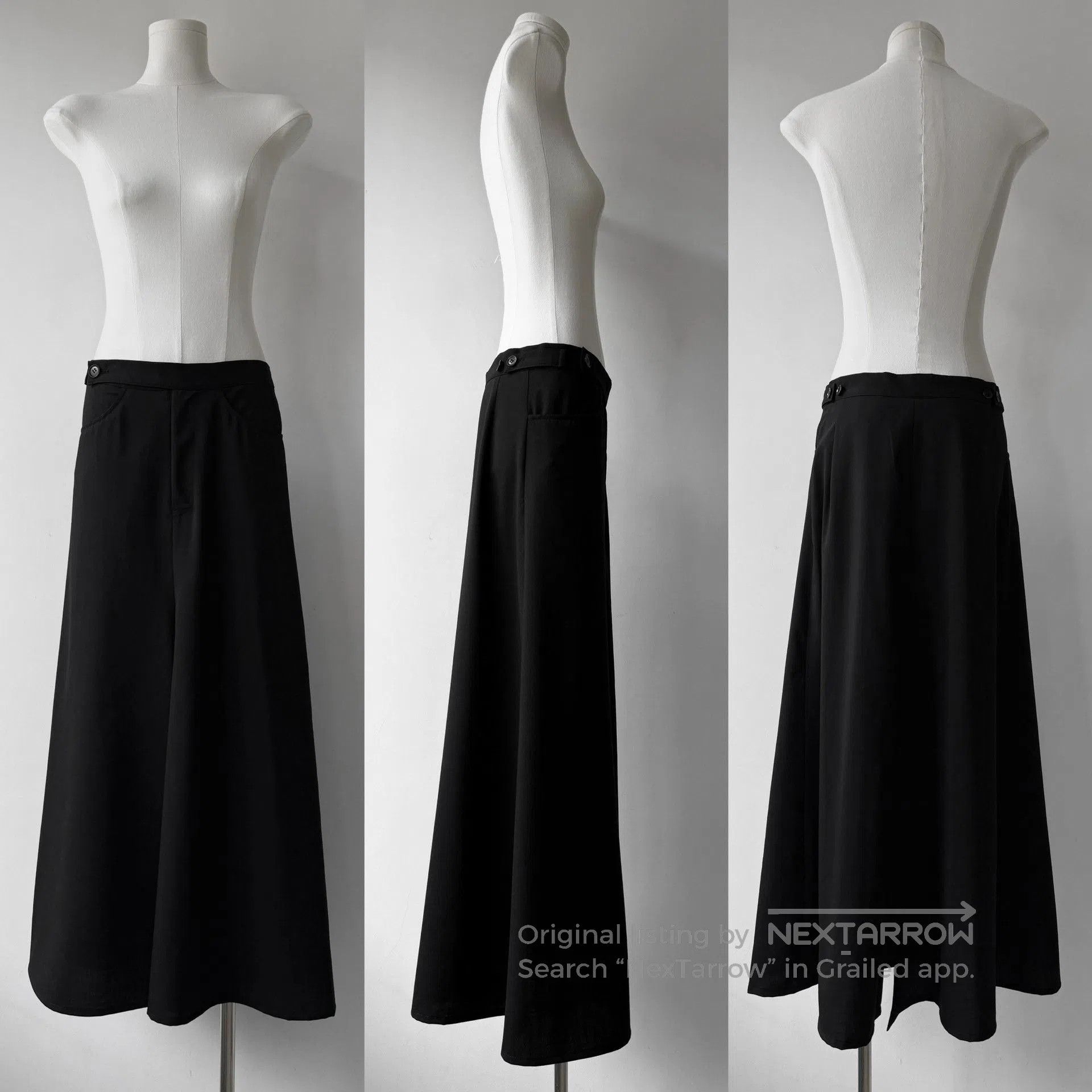 Yohji Yamamoto Yohji Yamamoto Noir 02AW Asymmetric Skirt Pants. Size 37" - 7 Thumbnail