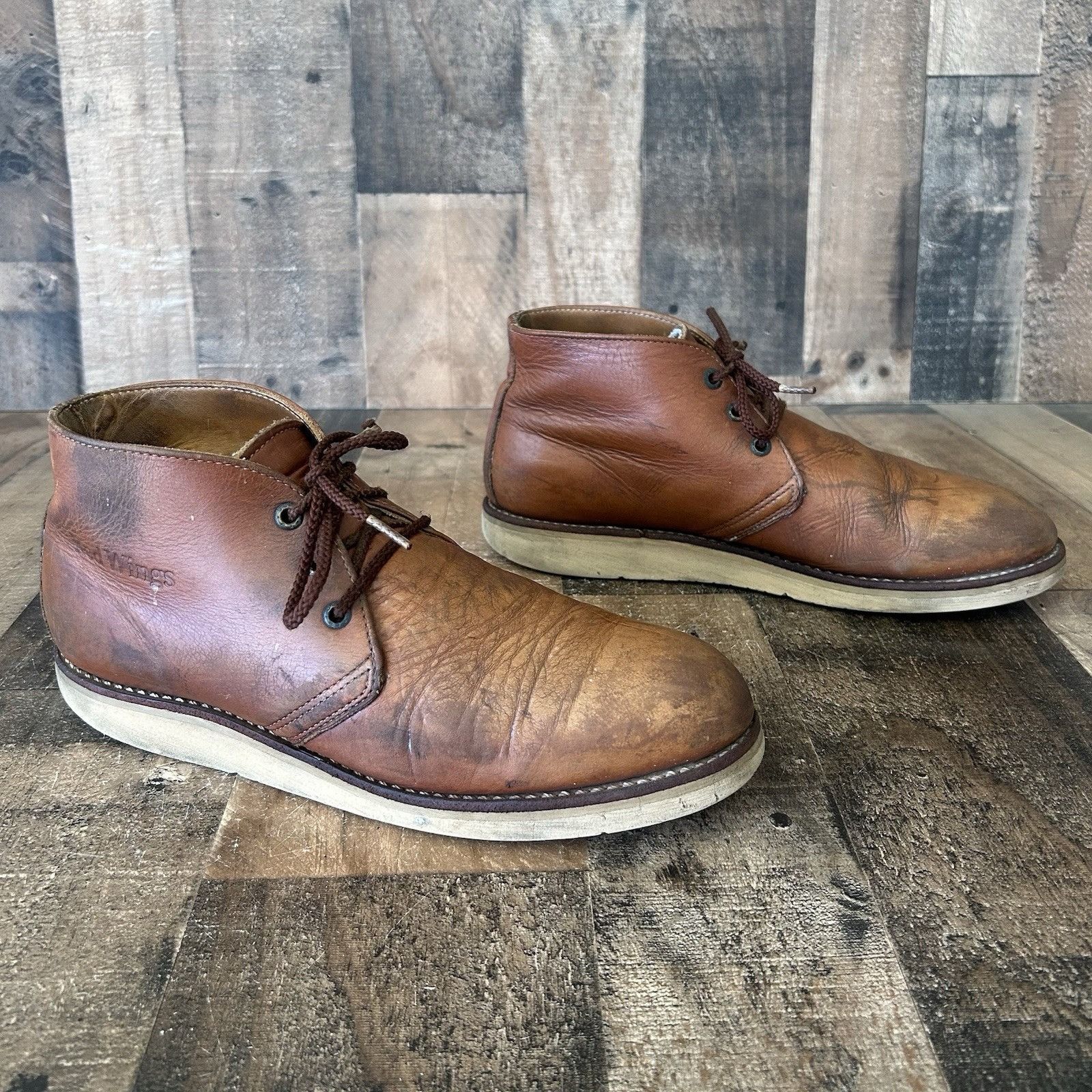 Red Wing Red Wing 595 Chukka Leather Lace Up Work Boots Mens 10 D Size US 10 / EU 43 - 12 Thumbnail