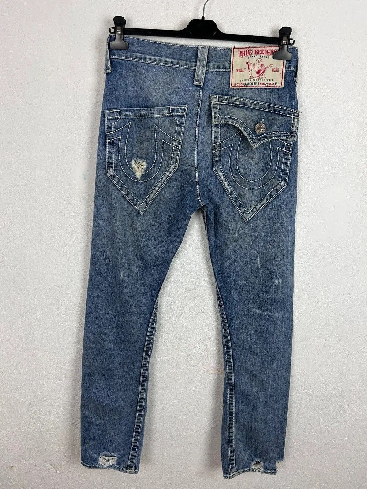 True Religion × Vintage Vintage True Religion Marco Big T Distressed Jeans  Pants | Grailed