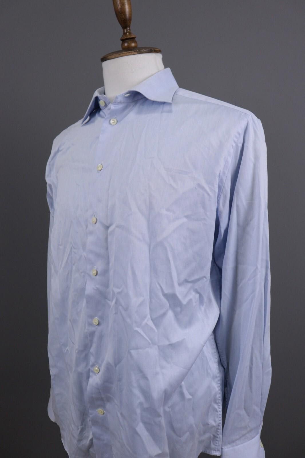 Eton Eton Slim Fit Blue Button Down Shirt Size 44 / 17 1/2 Size US M / EU 48-50 / 2 - 7 Thumbnail