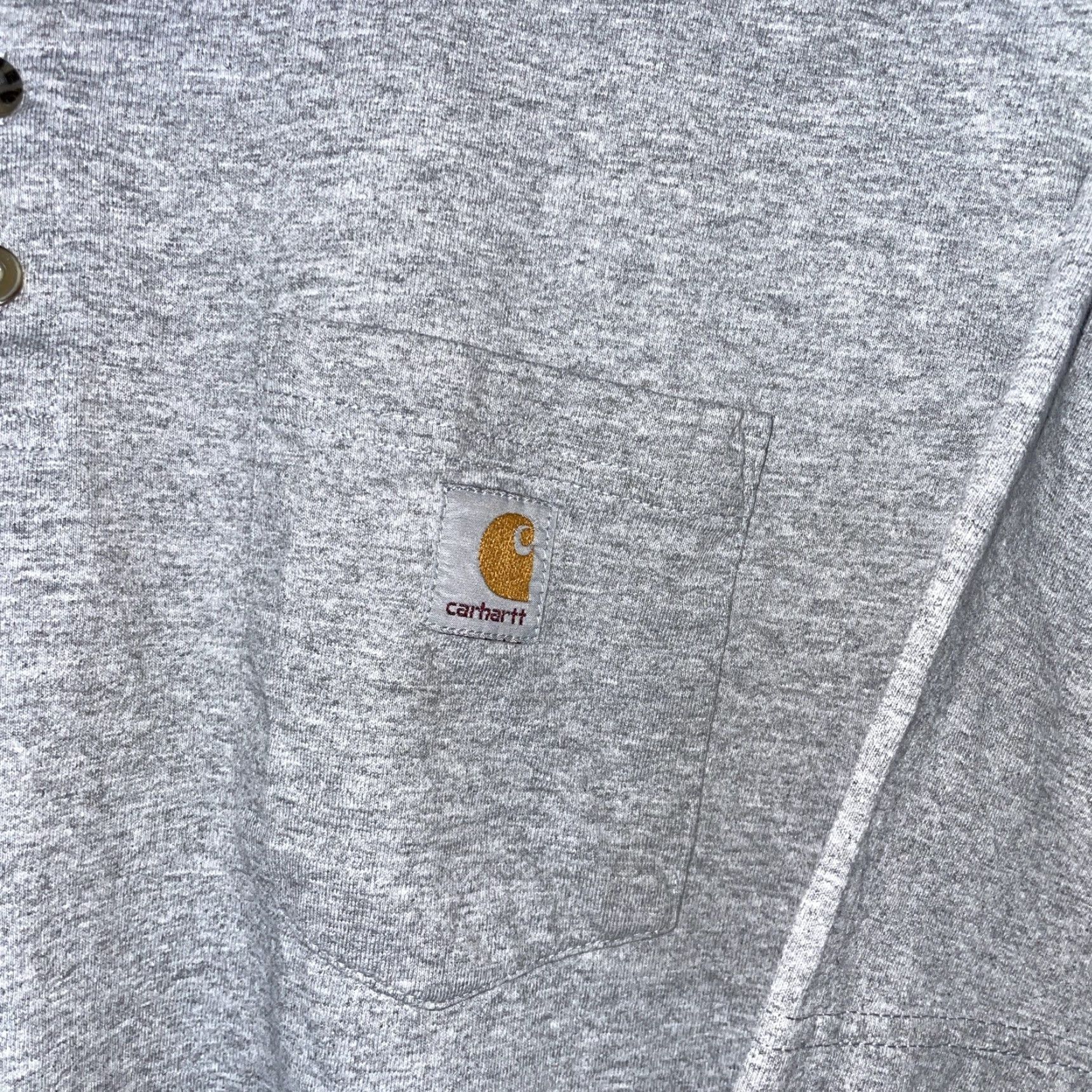 Carhartt Carhartt T-Shirt Mens XL Gray Short Sleeve Pocket Button 100% Cotton Tee Shirt Size US XL / EU 56 / 4 - 3 Thumbnail