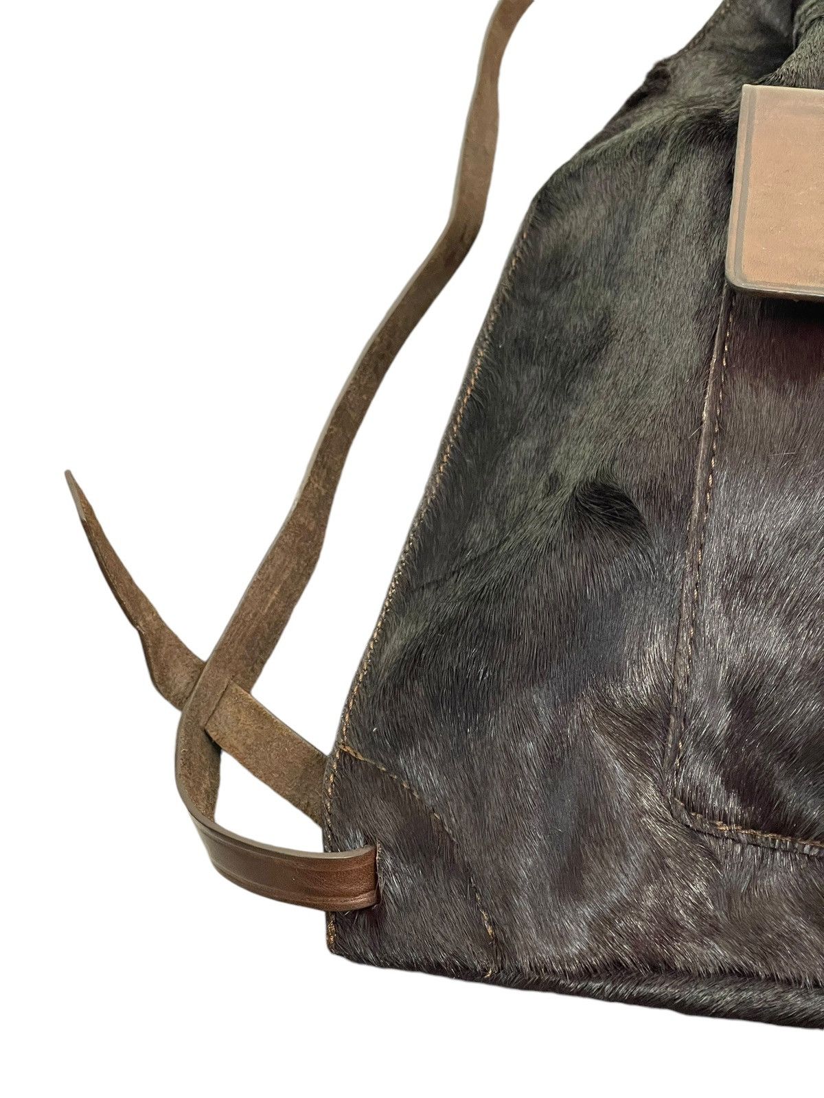 Genuine Leather Calf Hair Leather Re Creation Backpack Bag 5🟩 Size ONE SIZE - 7 Thumbnail