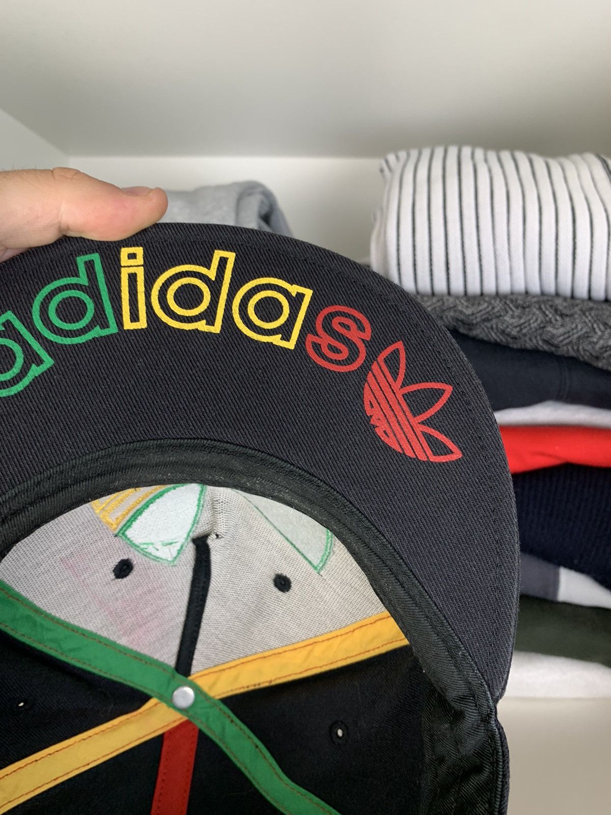 Other Vintage Big Trefoil Logo Rasta Cap Hat Size L Size ONE SIZE - 16 Thumbnail