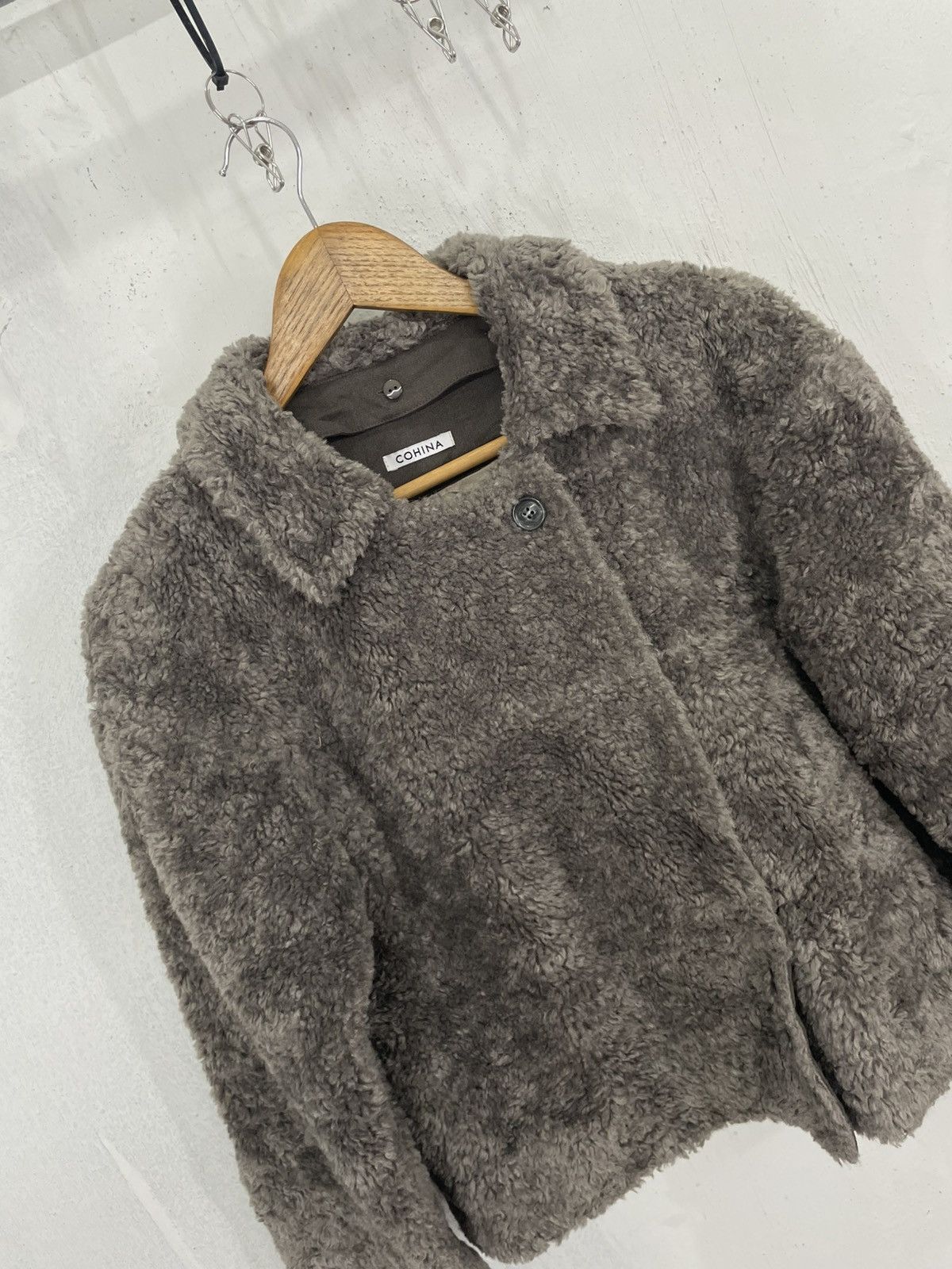 Japanese Brand Cohina Crop Jacket Fur Winter Sherpa Size US M / EU 48-50 / 2 - 3 Thumbnail