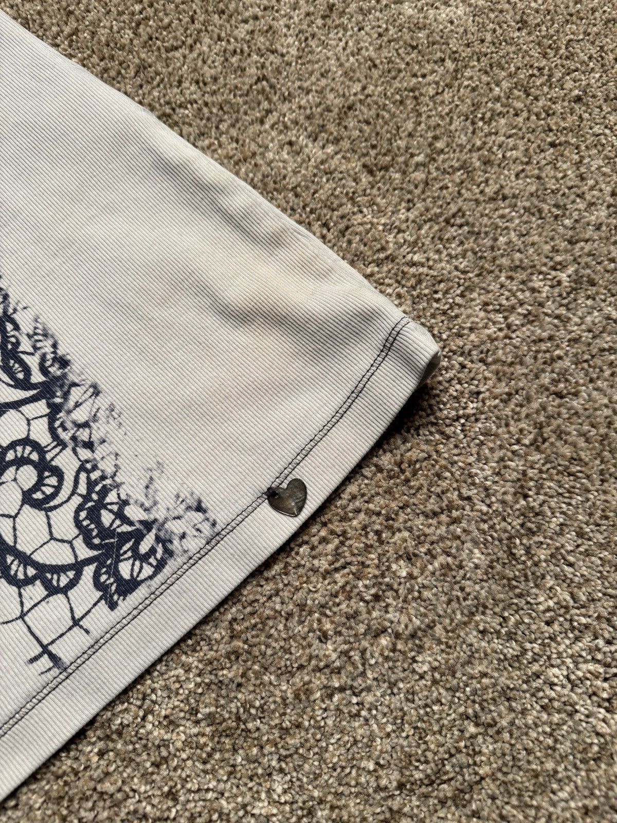 Other WHITE YOUR CONCEPT RIB-KNIT Y2K STYLE TEE Size M / US 6-8 / IT 42-44 - 4 Thumbnail