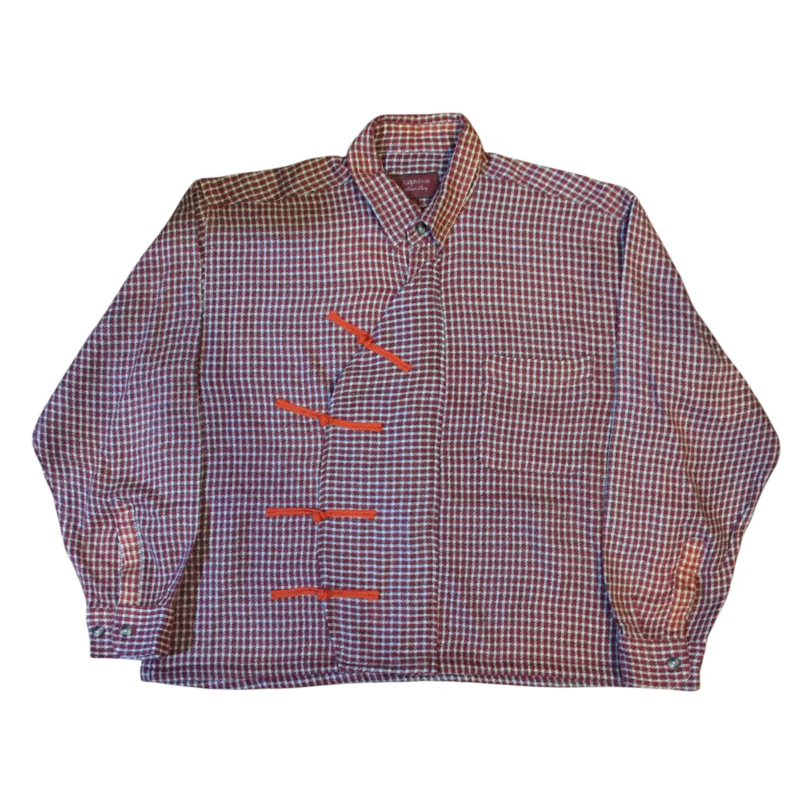 Handmade Ralph Eton Chinese Cheongsam Boxy Shirt Flannel Reworked Size L / US 10 / IT 46 - 1 Thumbnail