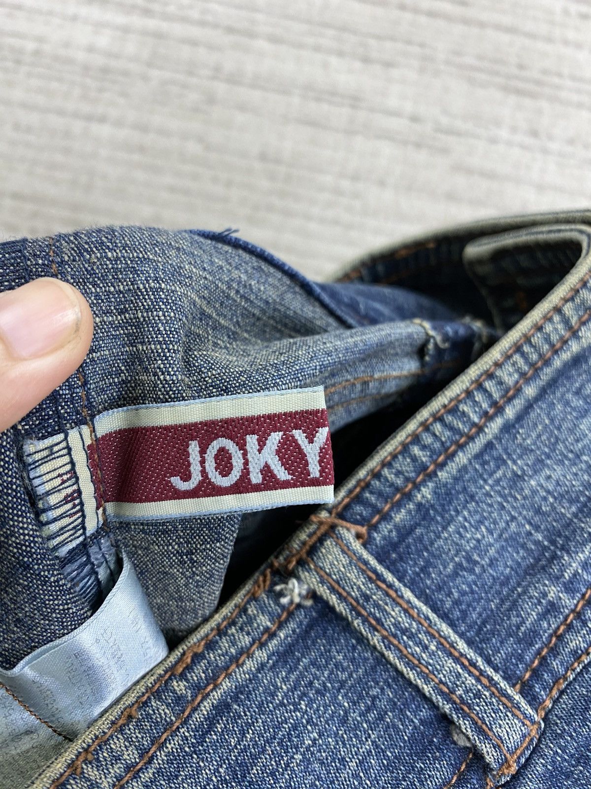 Japanese Brand Vintage Flared Joky Gal Custom Patchwork Denim Jeans Size US 28 / EU 44 - 14 Thumbnail