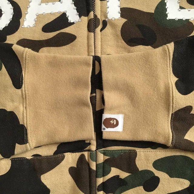 Bape × Swarovski BAPE Swarovski Crystal Stone full zip hoodie a bathing ape Size US M / EU 48-50 / 2 - 8 Thumbnail