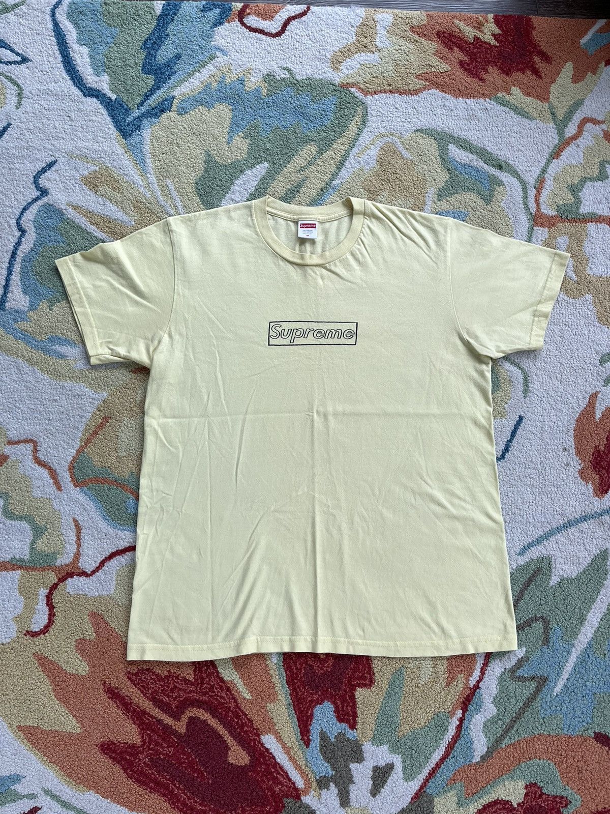 Kaws × Supreme Supreme Kaws Chalk Box Box Logo Tee SS21 Pale  