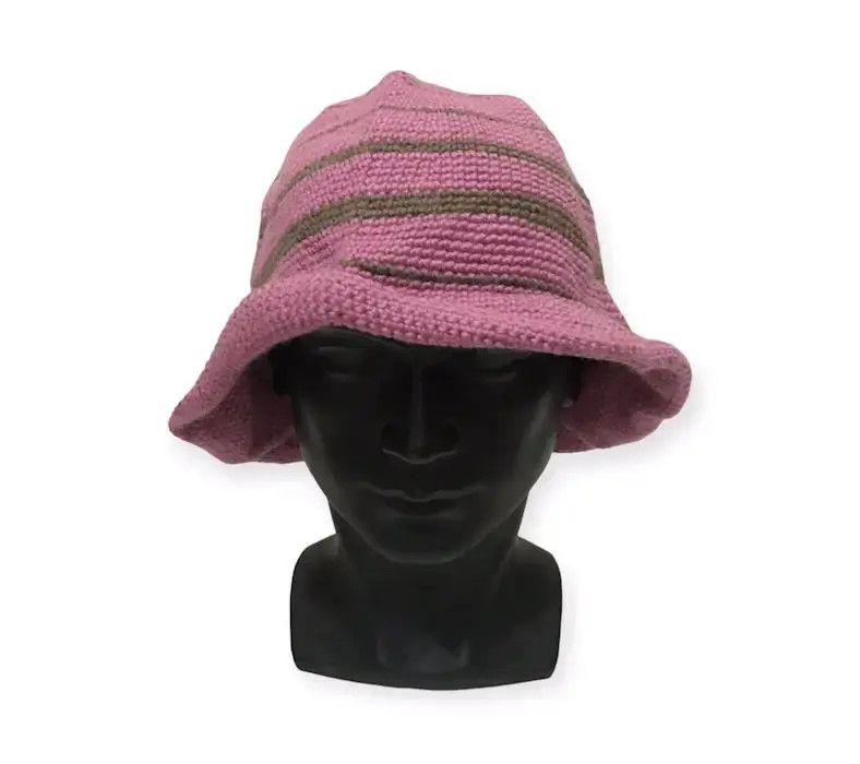 Japanese Brand Japanese Brand Knit Bucket Hat Size ONE SIZE - 1 Thumbnail