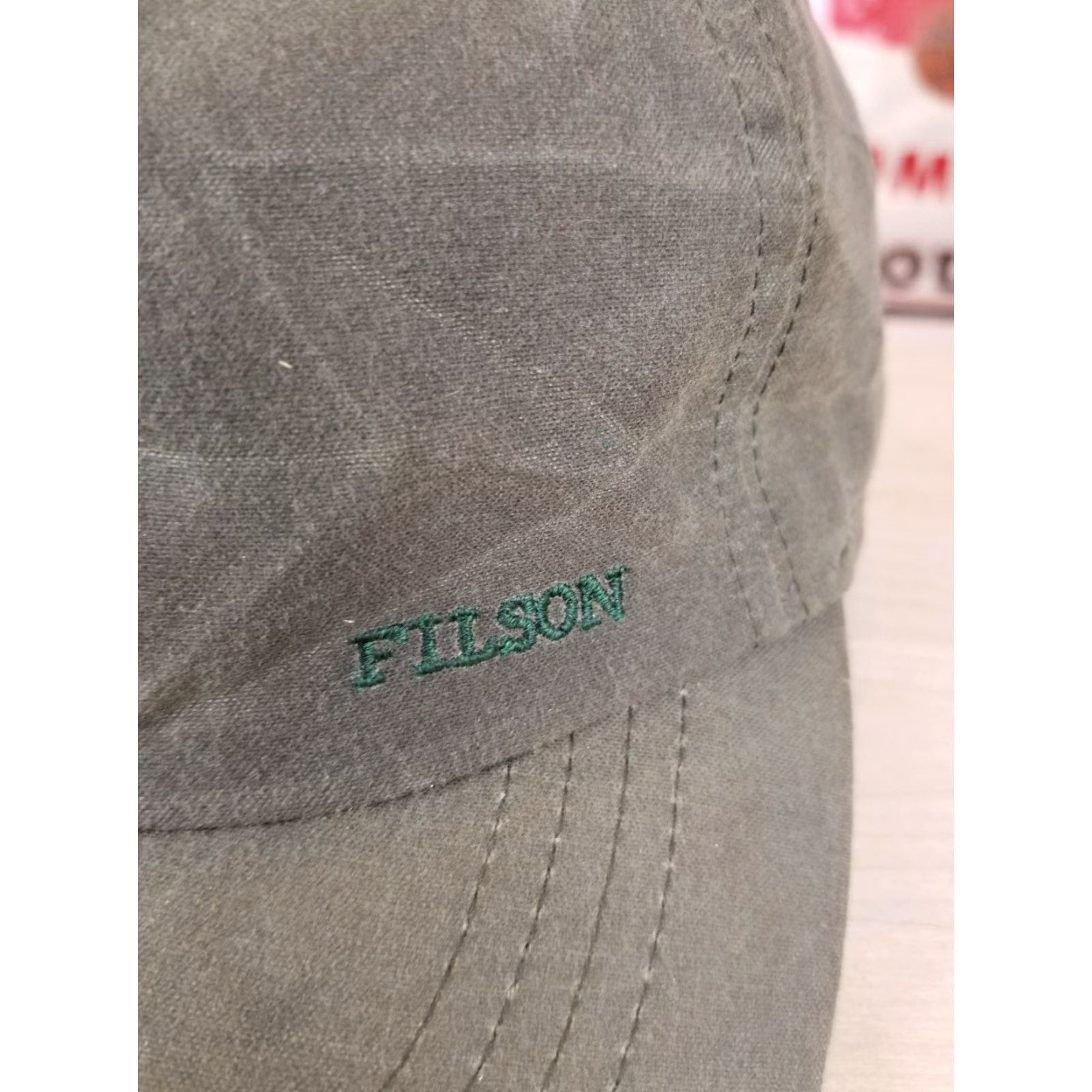 Filson VINTAGE 90' CC FILSON OIL TIN CLOTH HUNTING HAT WITH EAR FLAP SZ XLARGE Size ONE SIZE - 2 Thumbnail