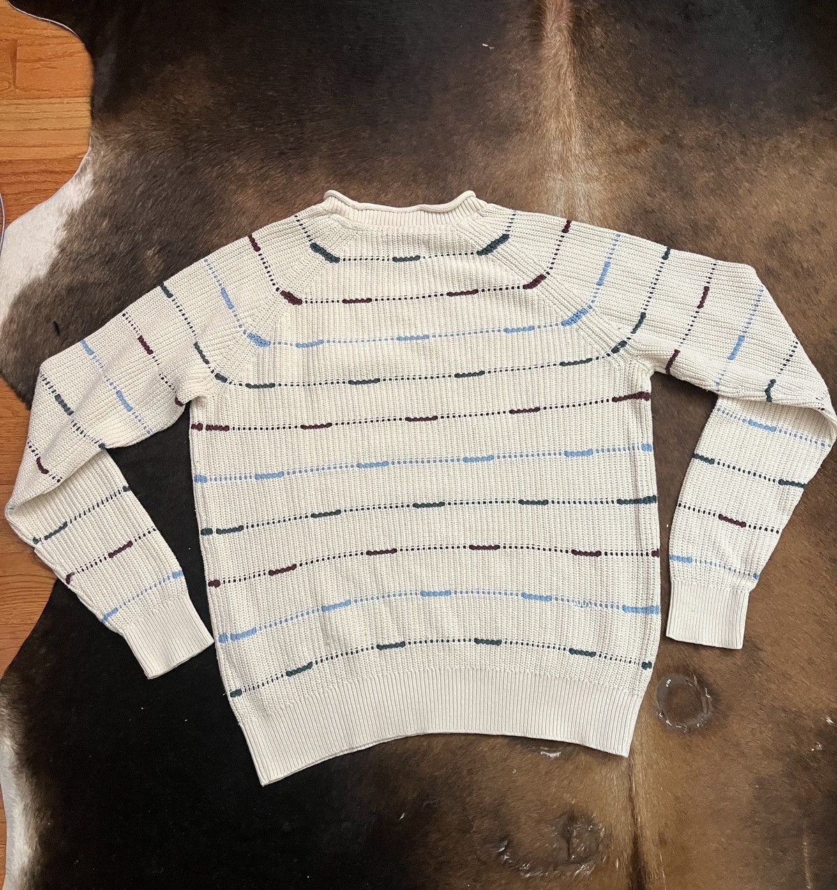 Jack & Jones Knit Sweater Multi Color Stripes Roll Kneck Size US L / EU 52-54 / 3 - 2 Thumbnail