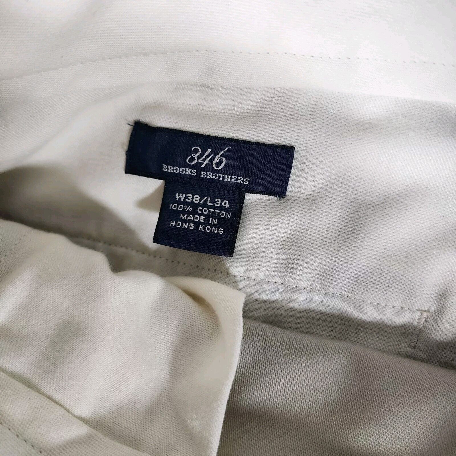 Brooks Brothers NWT Brooks Brothers 346 Pants Men 38x34 Beige Cotton Pleated Size US 38 / EU 54 - 6 Thumbnail