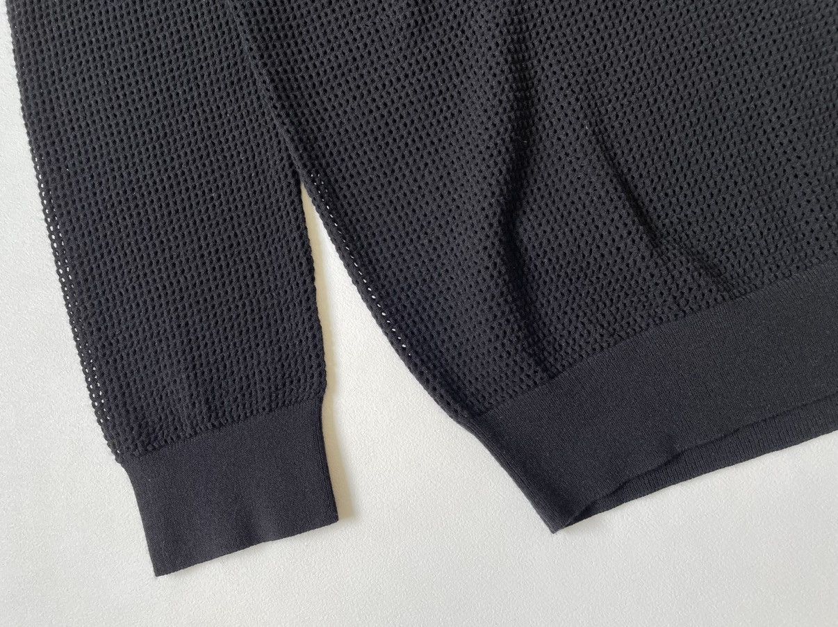 Dries Van Noten Black Tech Mesh Knit Sweater Size US L / EU 52-54 / 3 - 7 Thumbnail