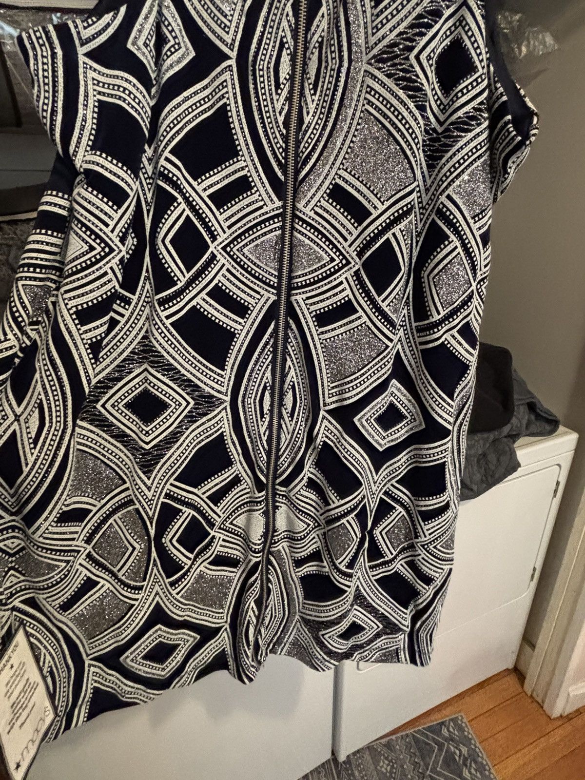 Macys NWT Navy and silver party dress size 21 Size 3XL / US 20-22 - 4 Thumbnail