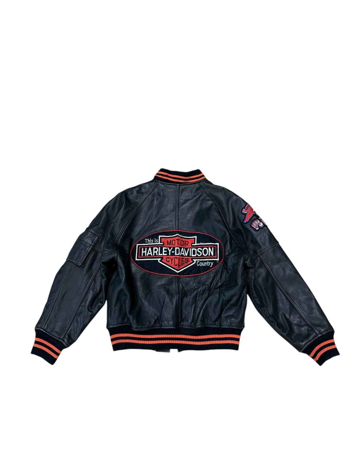 Vintage RARE VINTAGE HARLEY DAVIDSON LEATHER BOMBER JACKET Size US M / EU 48-50 / 2 - 9 Thumbnail