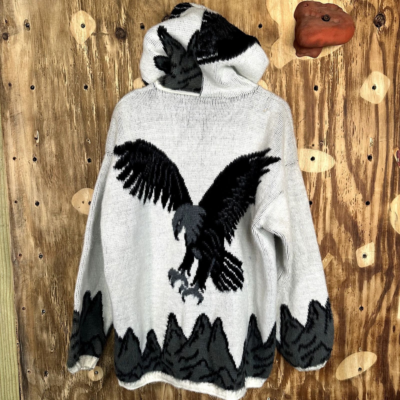 Japanese Brand Tejidos Ruminahui Wool Alpaca Zip-up Hoodie Eagle Size XL Size US XL / EU 56 / 4 - 2 Thumbnail