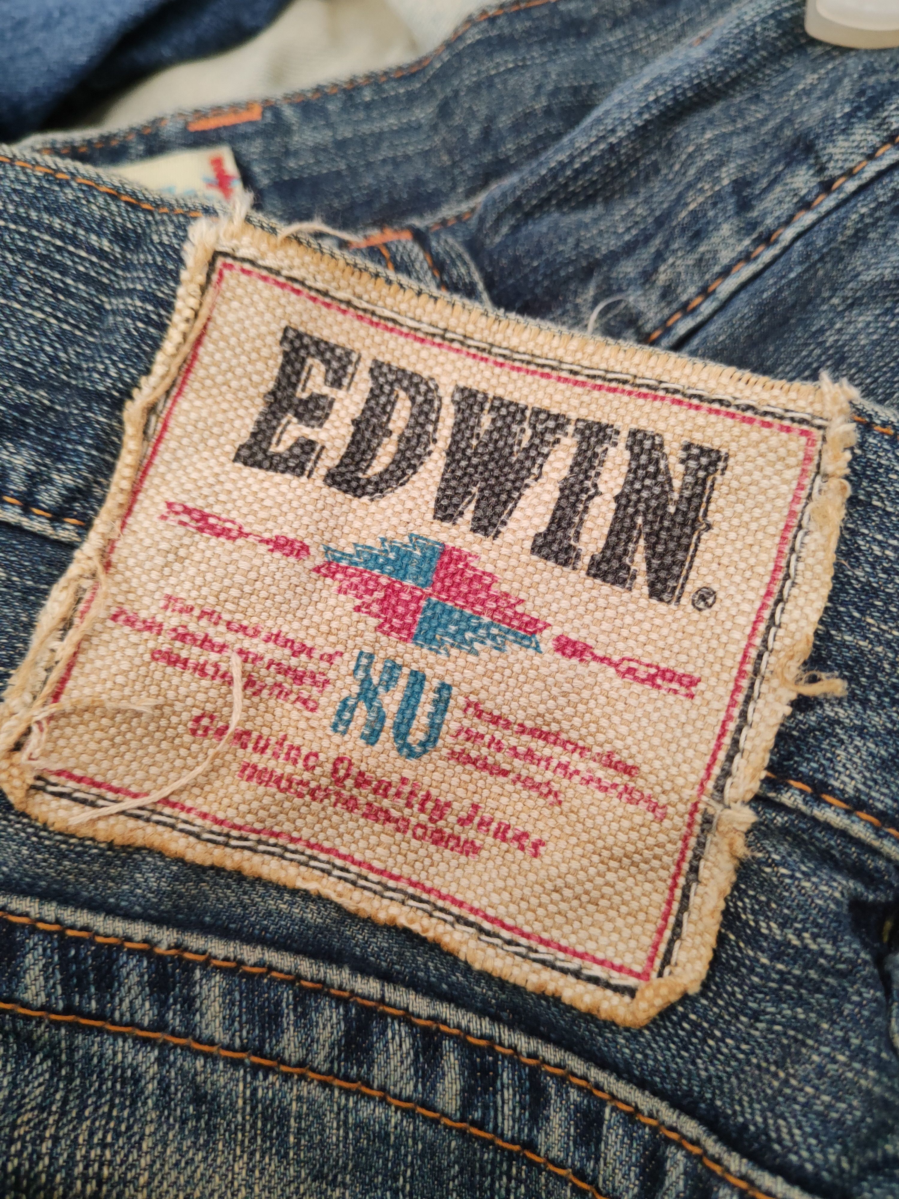 Edwin Edwin Dark Blue Distressed Ripped Jeans #W1866 Size US 33 - 13 Thumbnail