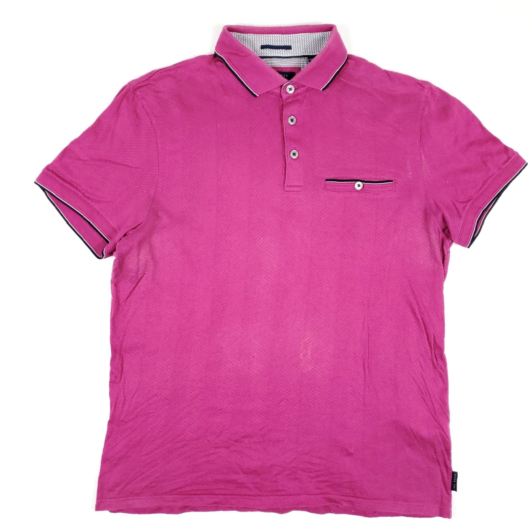 Ted Baker TED BAKER Pink Short Sleeve Polo Shirt Size 3 Mens Preppy Golf Rugby Stained Size US S / EU 44-46 / 1 - 2 Thumbnail