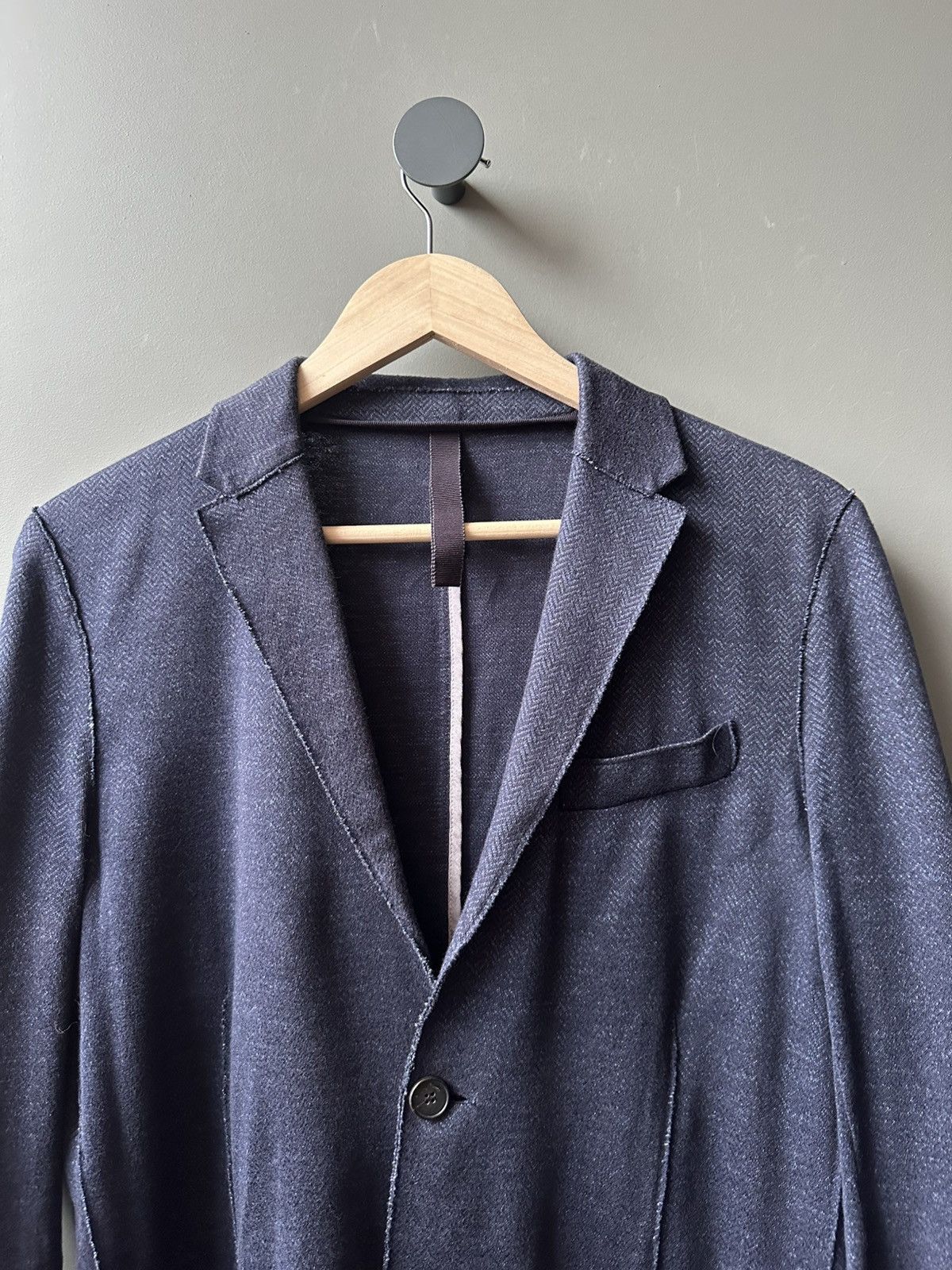 Harris Wharf London Harris Wharf London Linen Herringbone Blazer Size 46 Size 46R - 2 Thumbnail