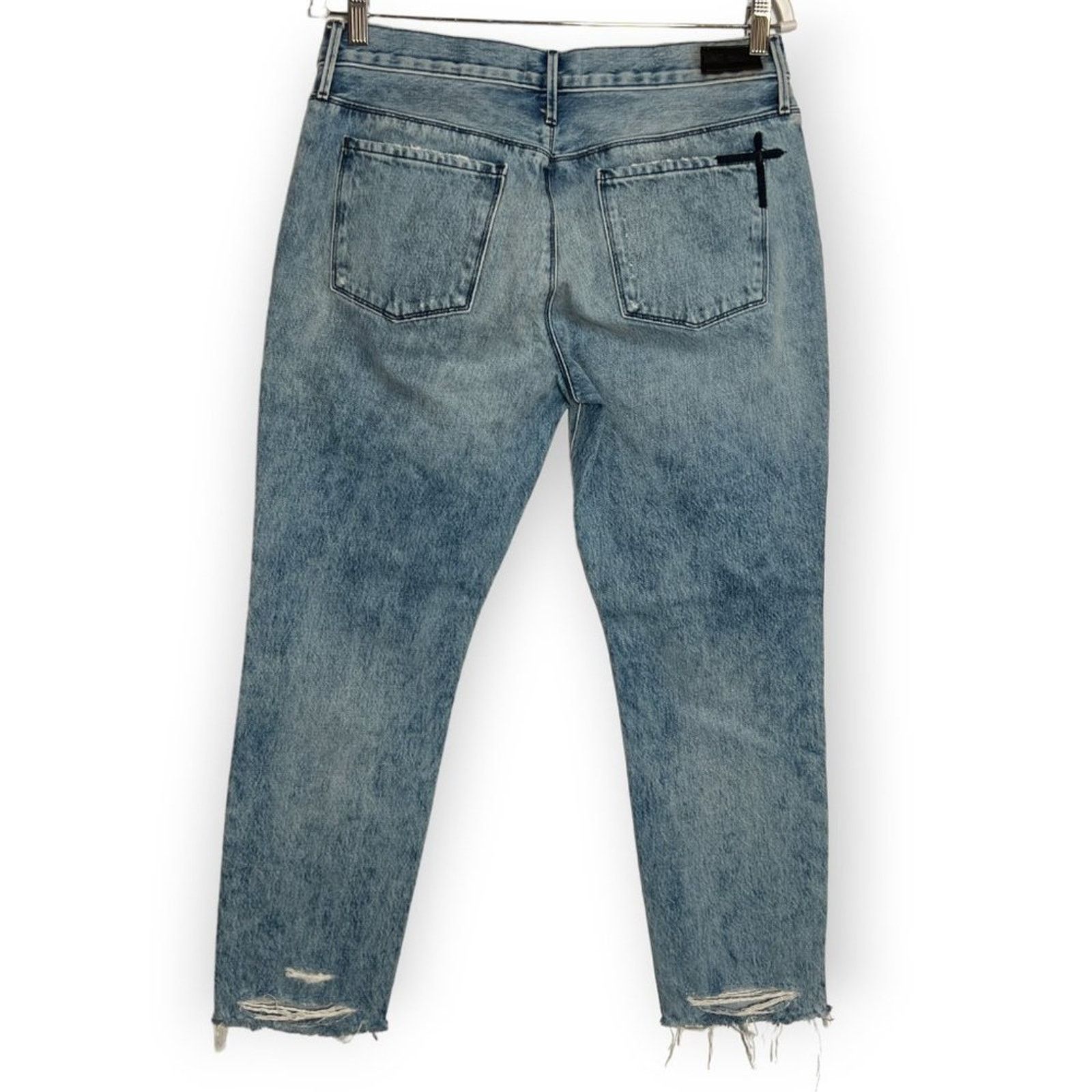 Rta RTA Ryder Straight Jeans Light Blue Frayed Hem Size 29 Size 29" - 2 Thumbnail