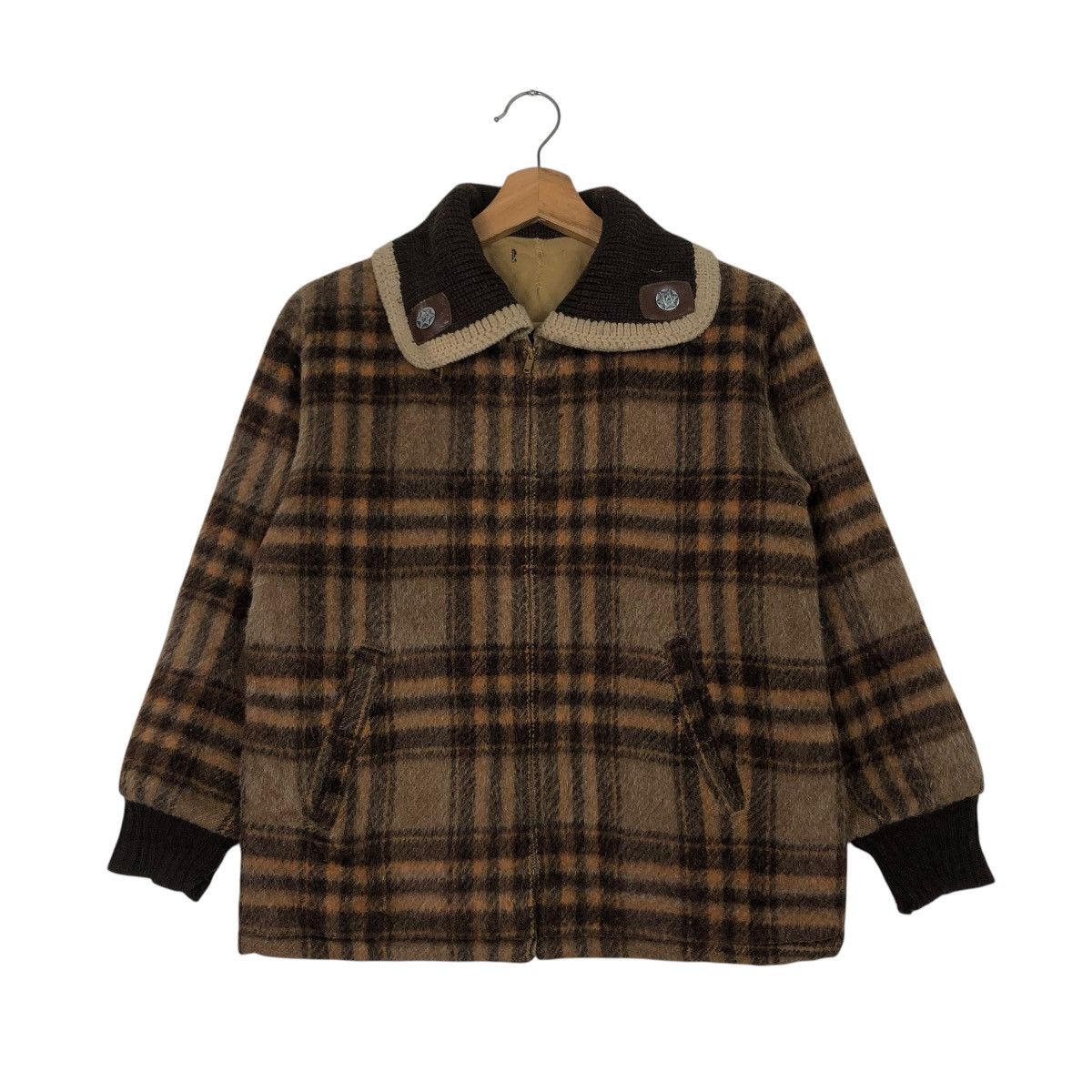 Japanese Brand 🔥VINTAGE CHORE WORK WOOL JACKET TARTAN CHECK ISSEY MIYAKE Size US M / EU 48-50 / 2 - 3 Thumbnail