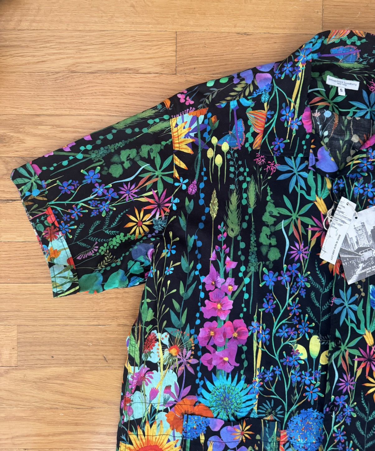Engineered Garments Engineered Garments Black Floral Lawn Camp Shirt Size US S / EU 44-46 / 1 - 2 Thumbnail
