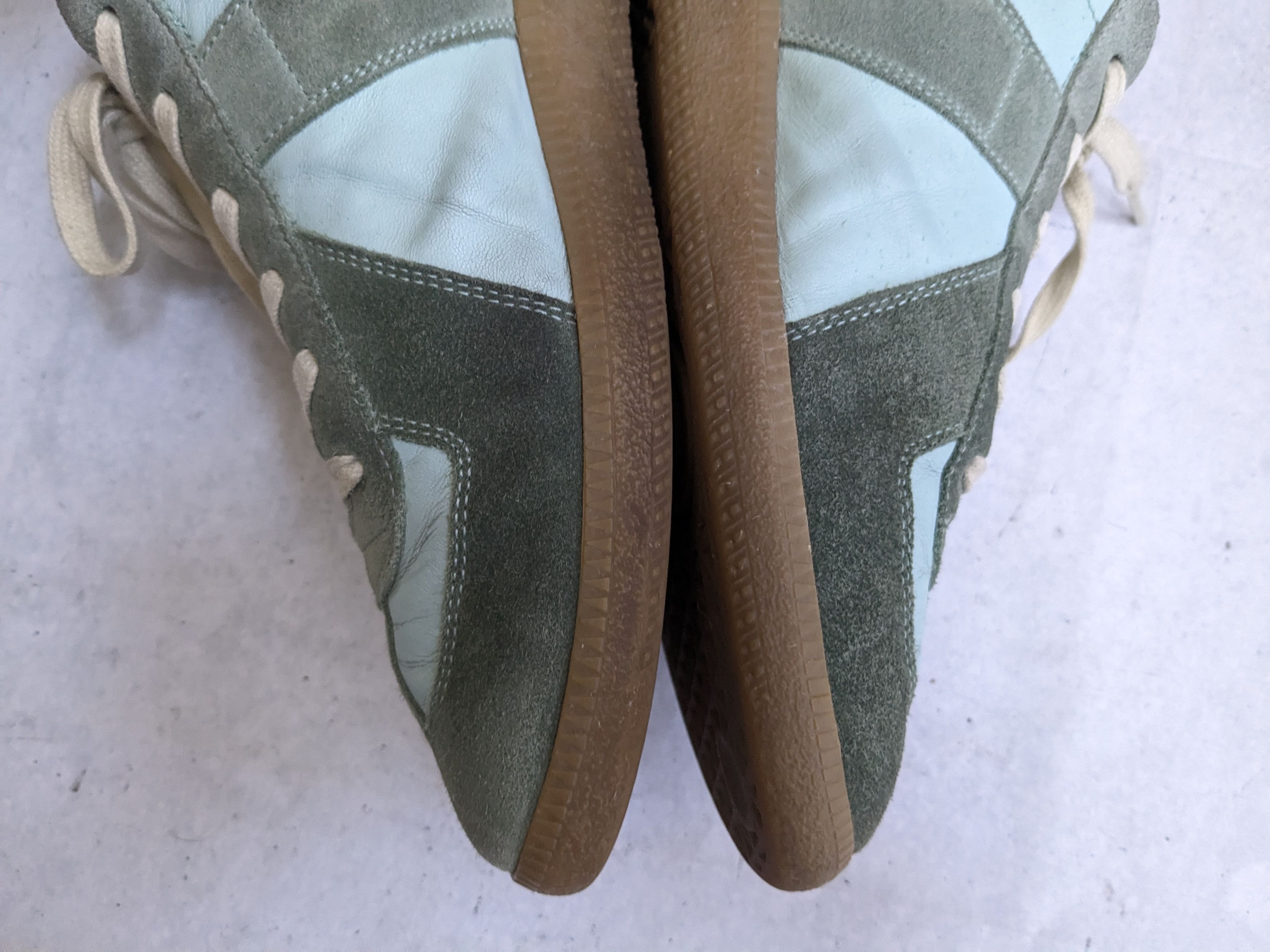 Maison Margiela Maison Margiela Green Replica Sneakers 12 45 Low Tops Size US 12 / EU 45 - 15 Thumbnail