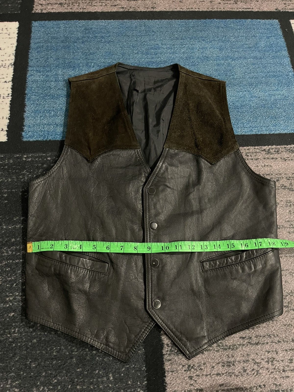 Leather × Vintage Vintage Cow Leather Snap Button Vest Size US M / EU 48-50 / 2 - 9 Thumbnail