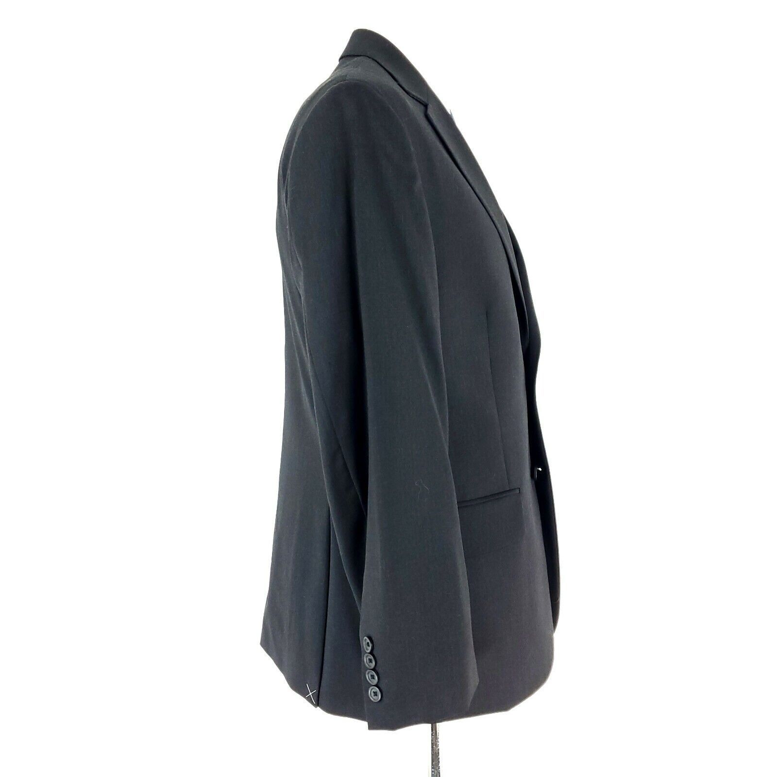 Pronto Uomo NEW Pronto Uomo Wool 2 Button Blazer 40R Charcoal Gray Sport Size 40R - 8 Thumbnail