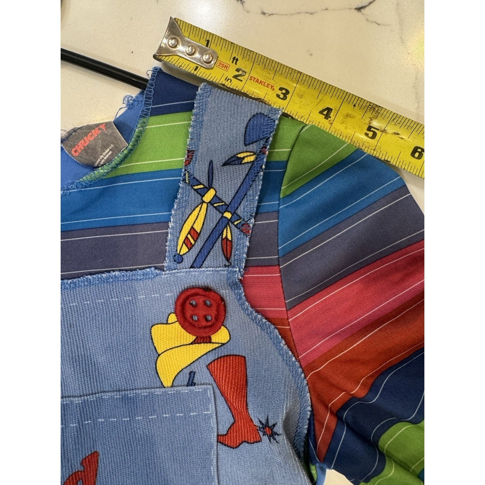 Other Good Guys Chucky Striped long Overalls Costume Youth 10/12 Size L / US 10 / IT 46 - 8 Thumbnail