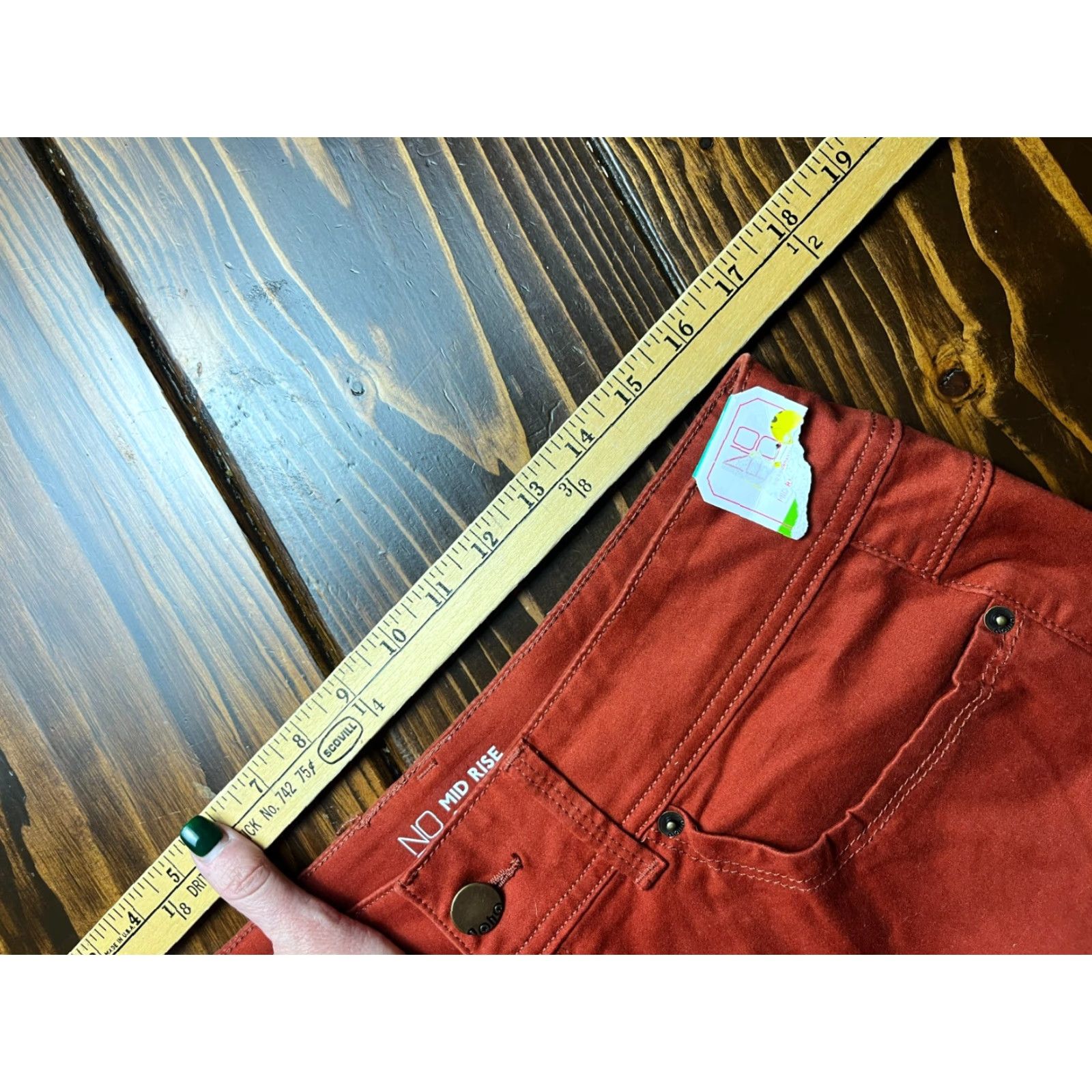 Vintage No Boundaries Pants Women's Size 17 Burnt Orange Mid Rise Skinny NWT Size 38" / US 16 / IT 52 - 6 Thumbnail